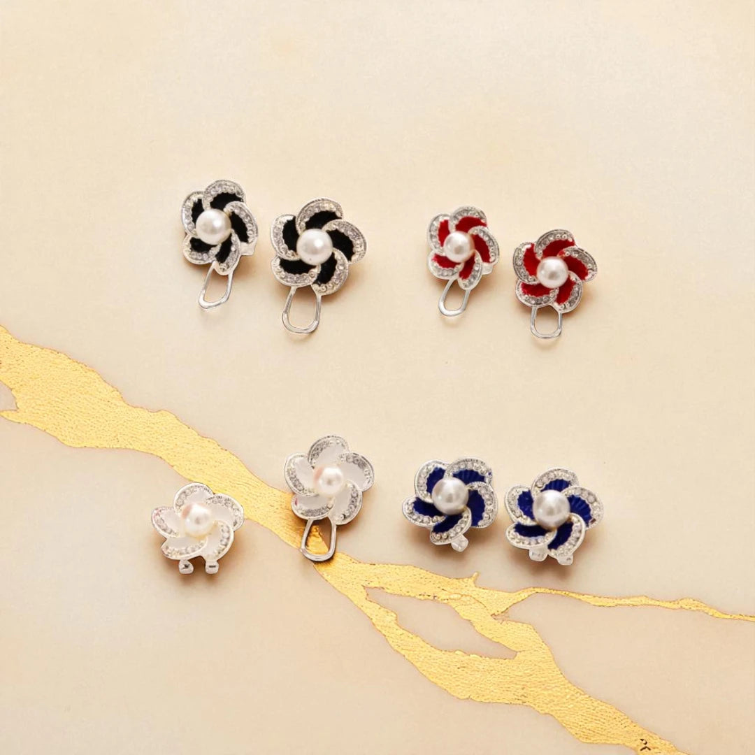 Elegant Flower Pearl Earrings