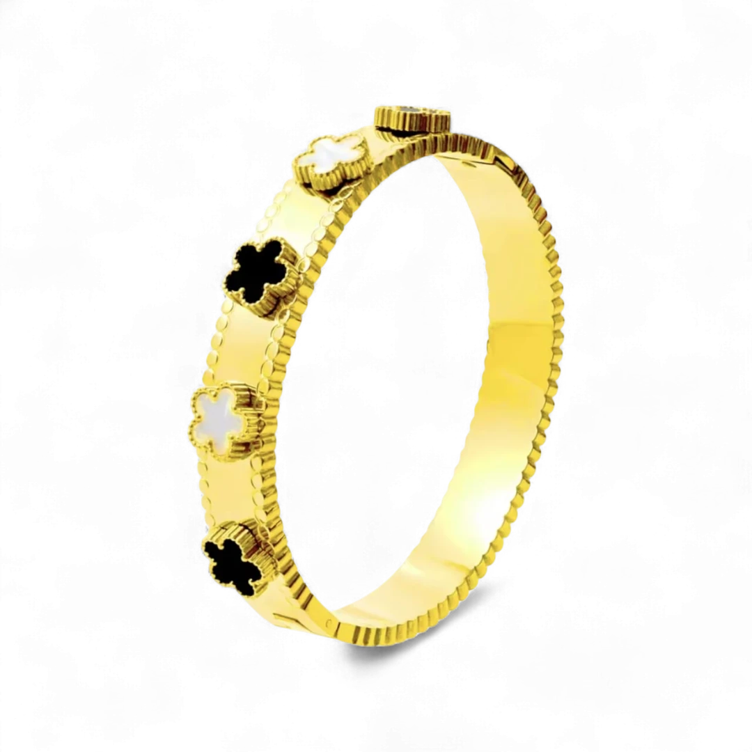 Gold Tone Alhambra Clover Bracelet