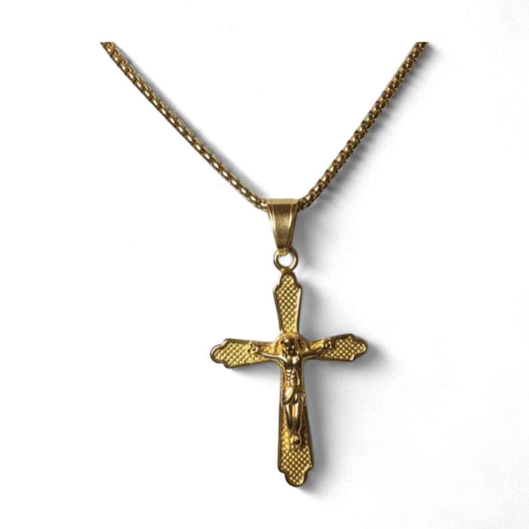 Big Dotted Cross Necklace