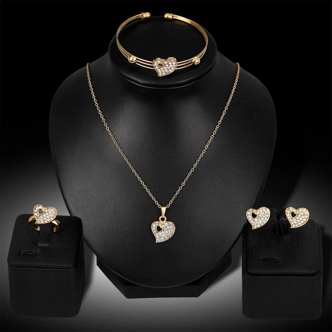 Crystal Hollow Heart Set