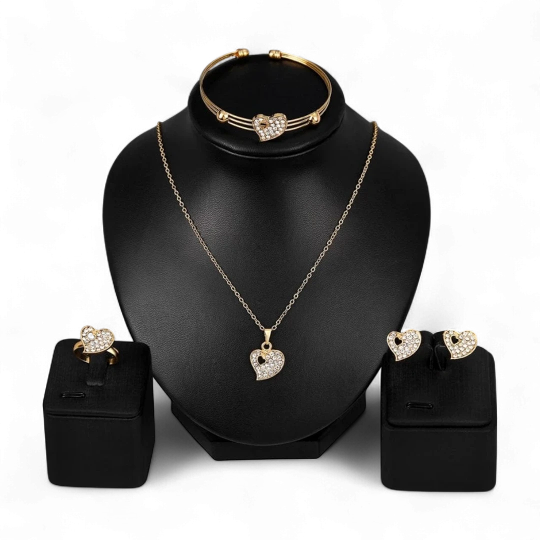 Crystal Hollow Heart Set