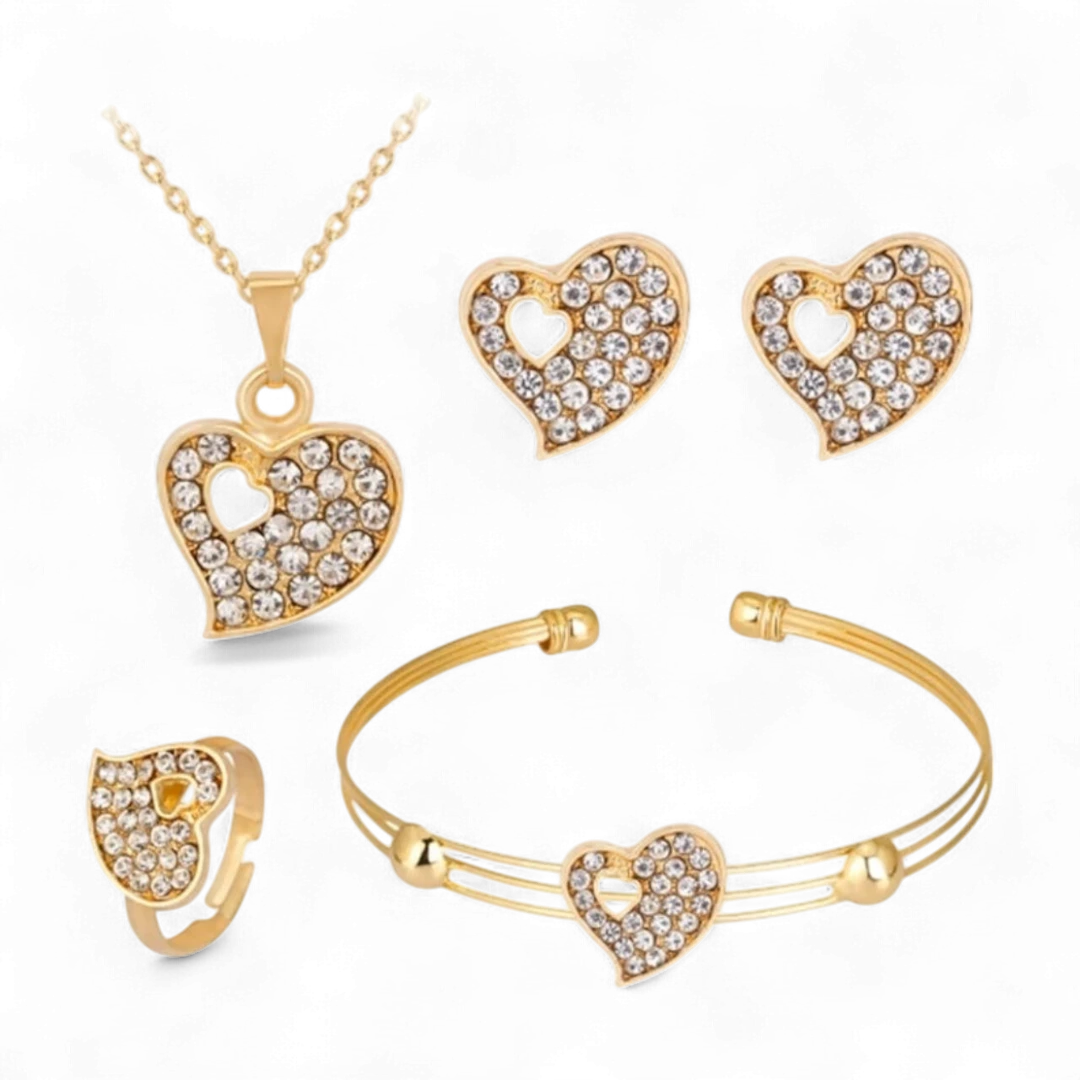 Crystal Hollow Heart Set