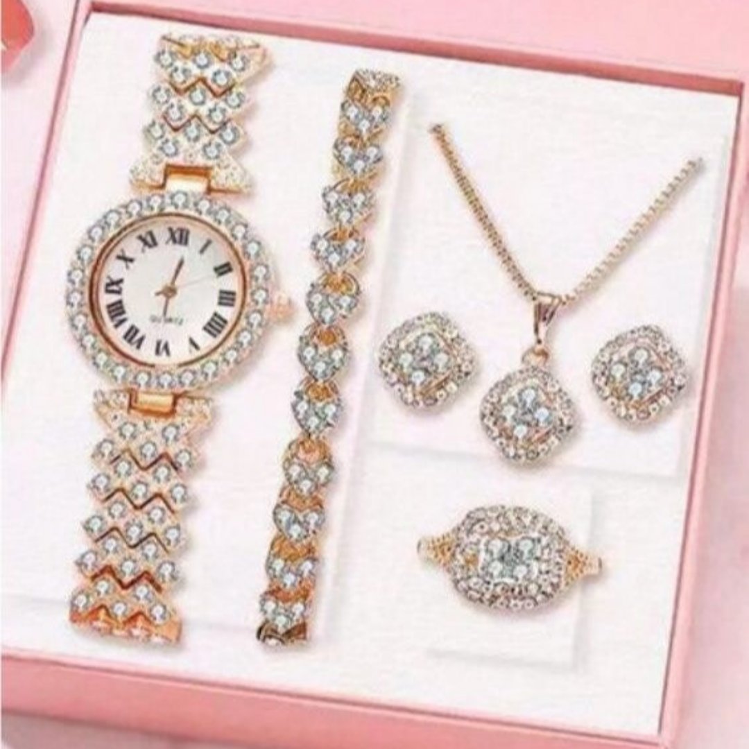 Crystal Rhinestone Watch Set