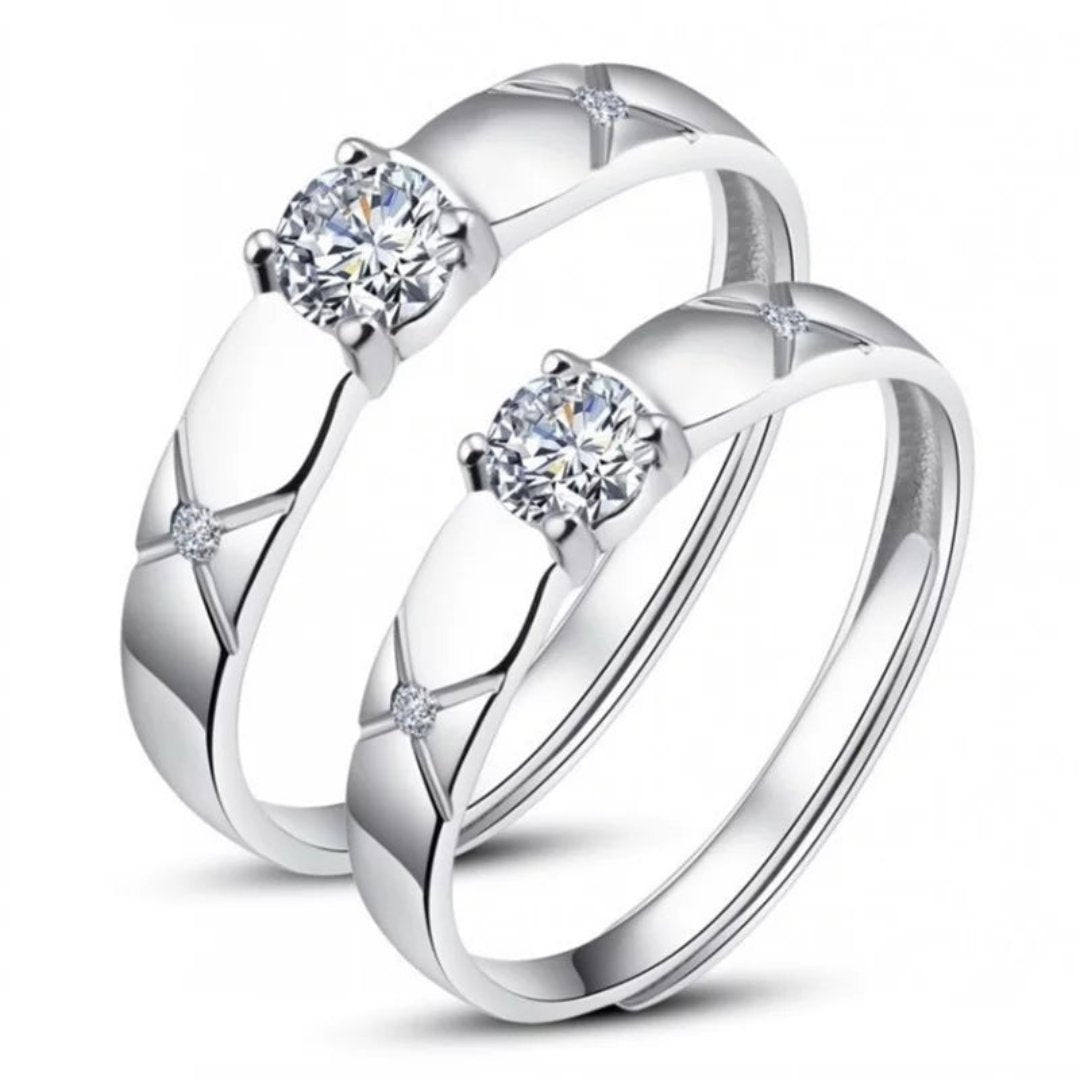 Crystal X Couple Rings