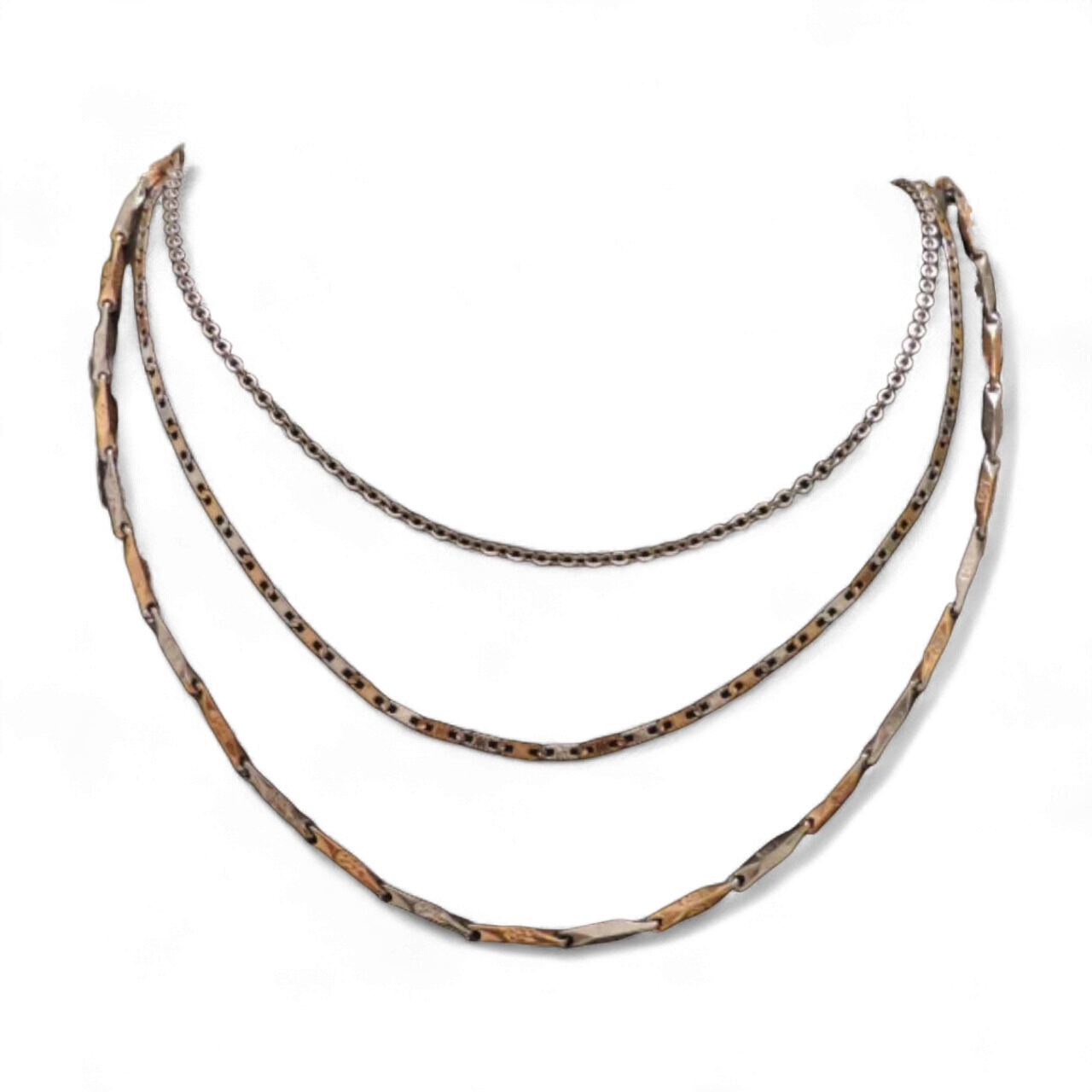 Double And Silver Necklace