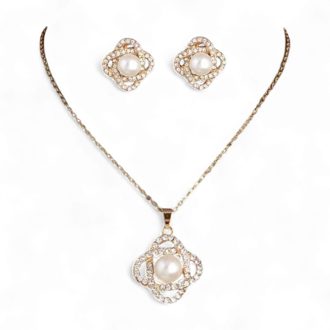 Elegant Pearl Flower Set