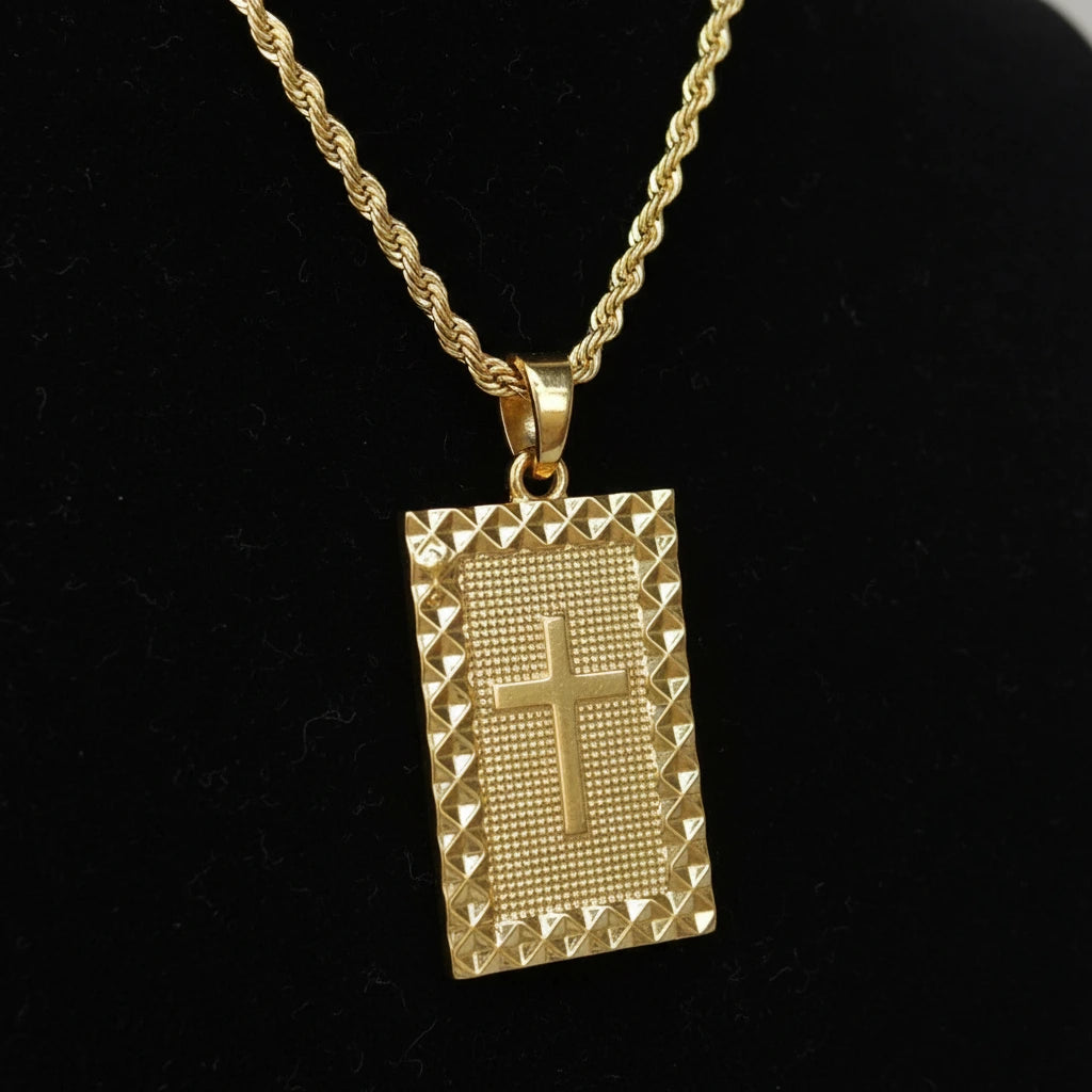 Engraved Bible Cross Necklace