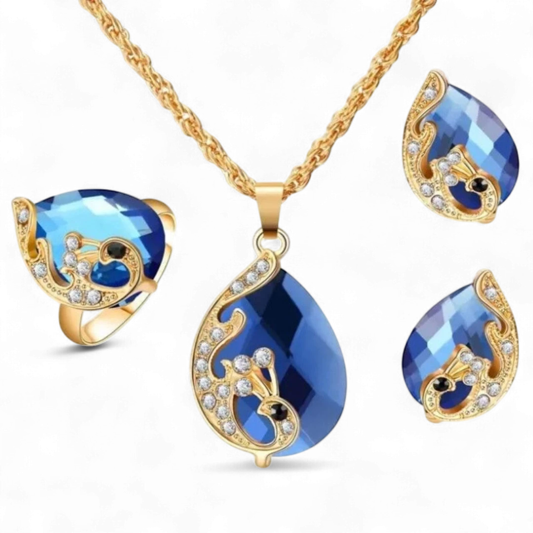 Ethnic Crystal Peacock Set