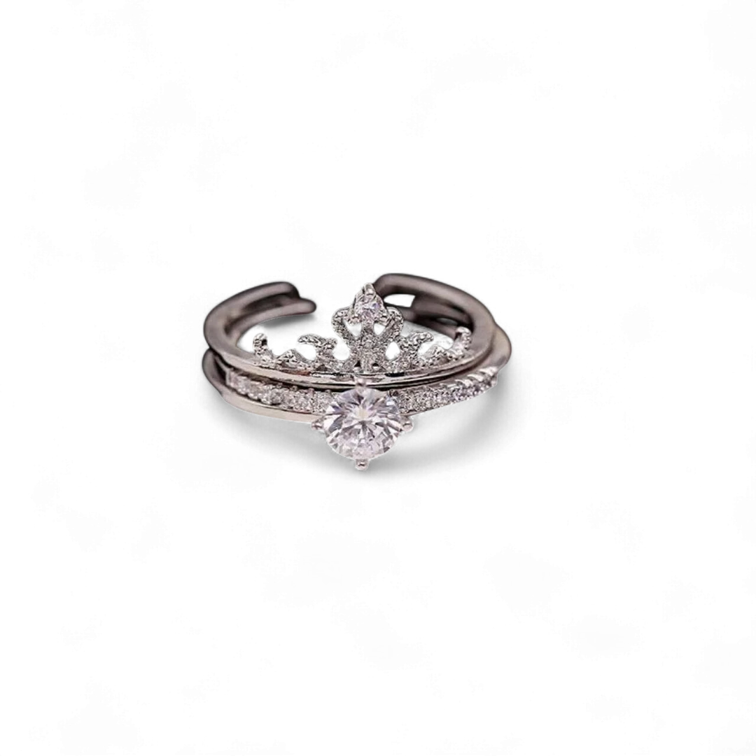 Exquisite Crown Crystal Ring