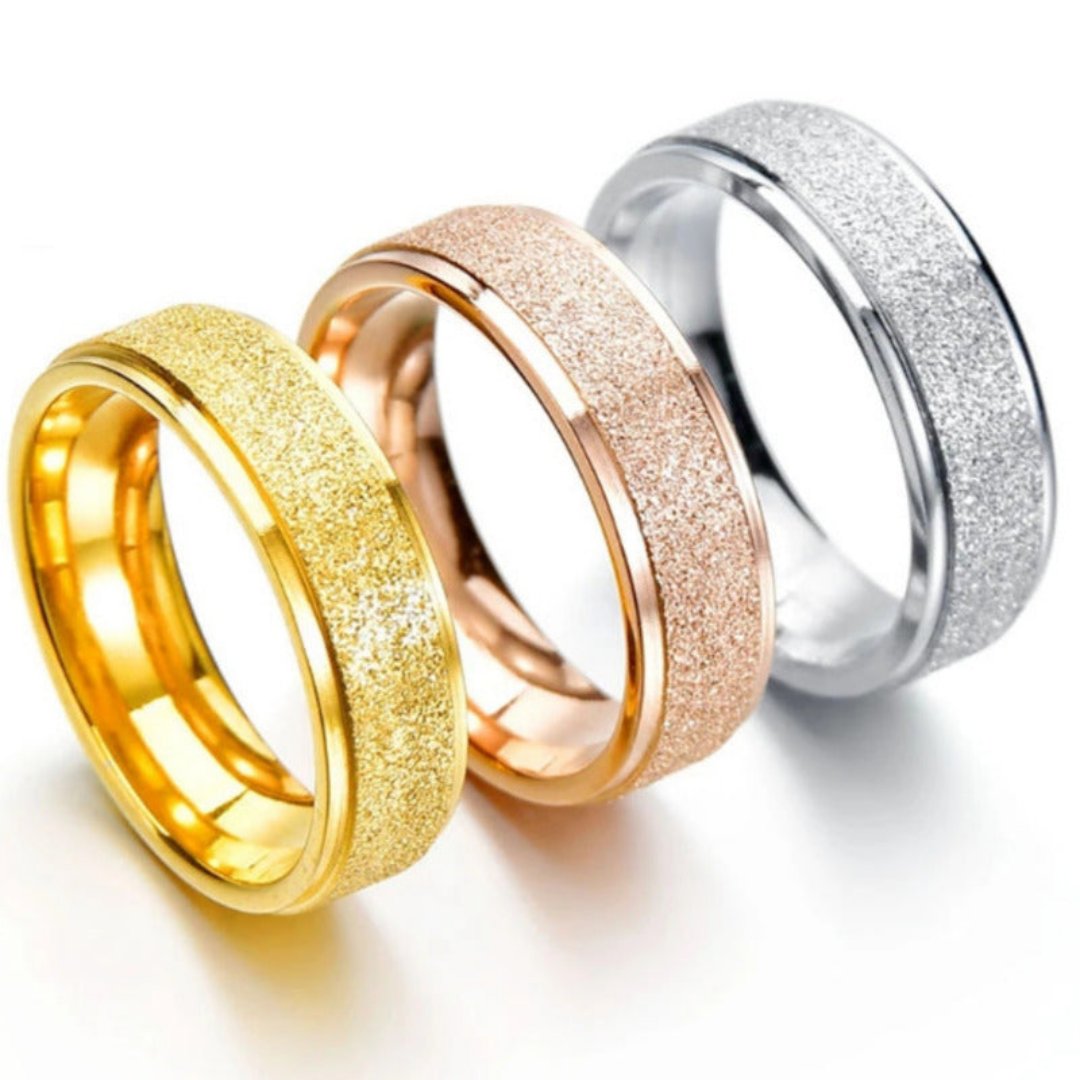 Fashionable Simple Scrub Ring