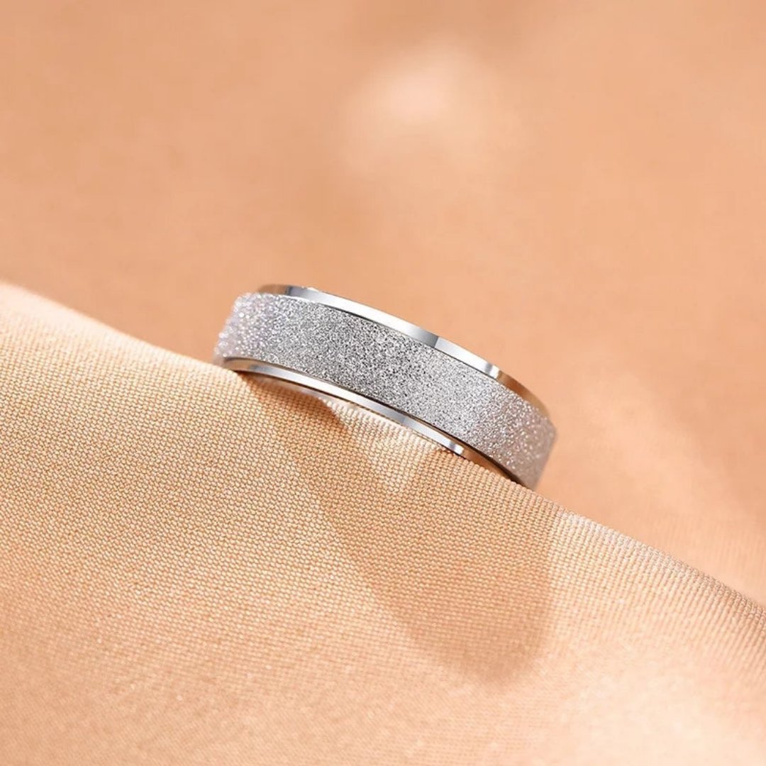Simple Scrub Stainless Steel Ring