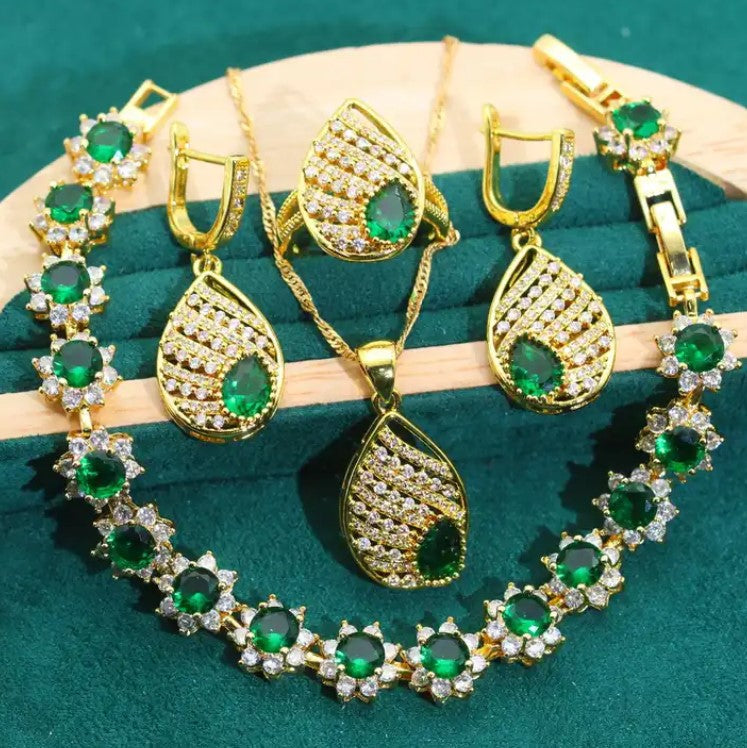 Gold Plated Jewelry Wedding Set