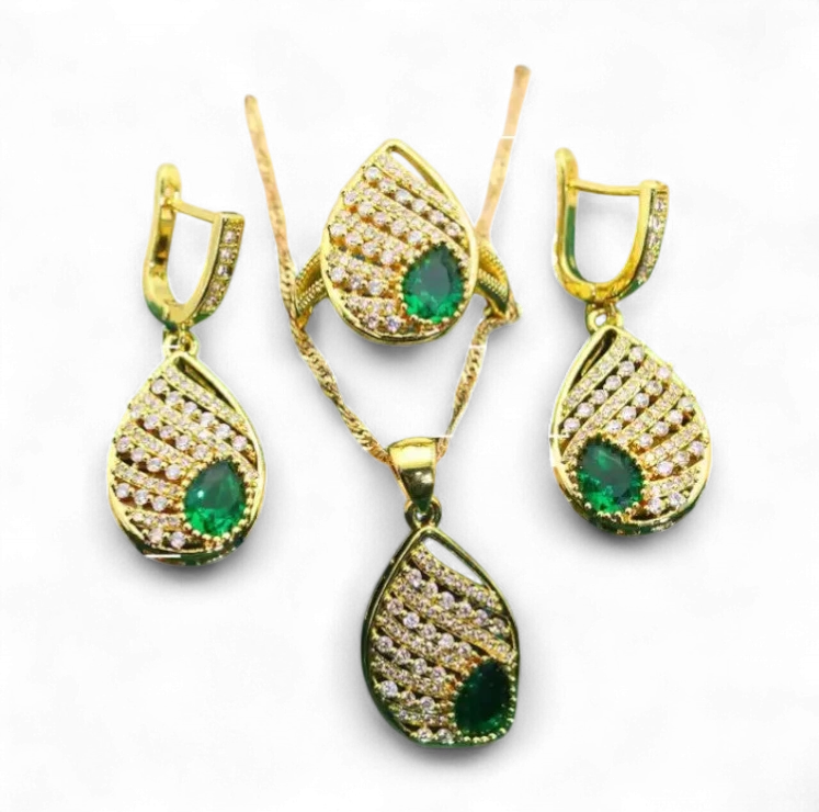 Gold Plated Jewelry Wedding Set