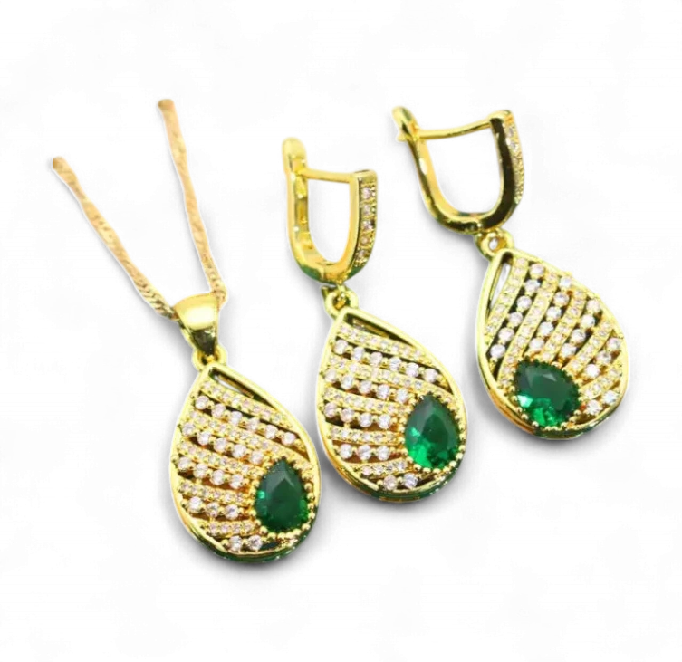 Gold Plated Jewelry Wedding Set