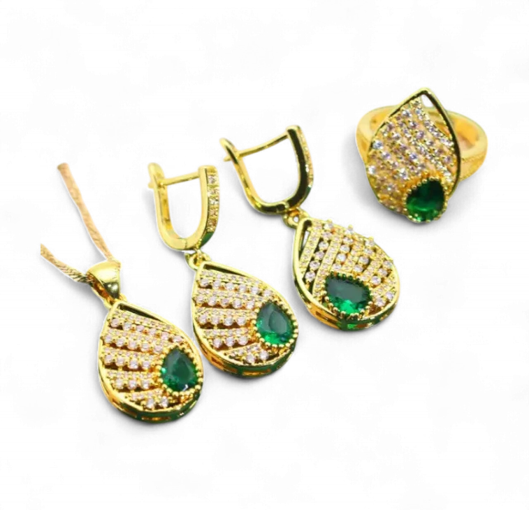 Gold Plated Jewelry Wedding Set