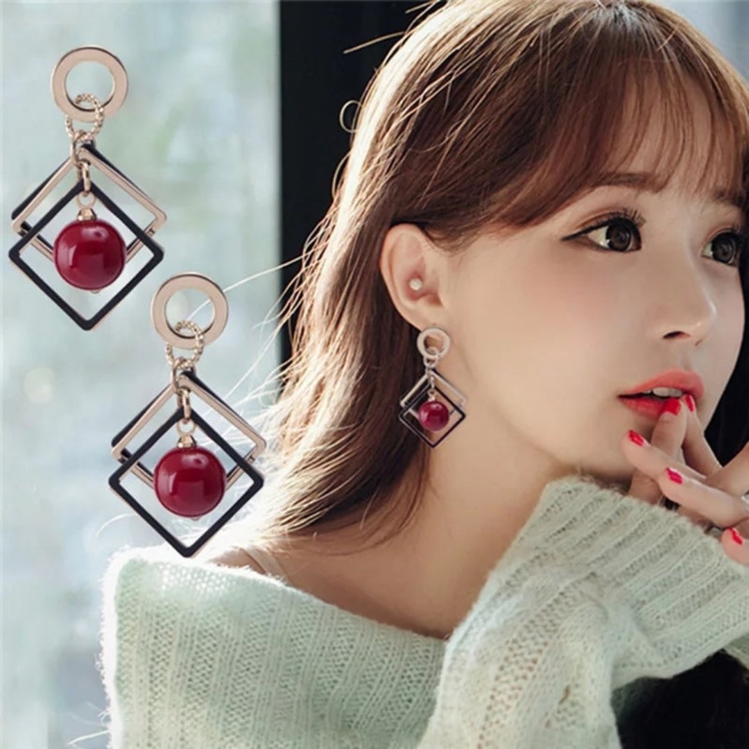 Gothic Cherry Beads Earrings