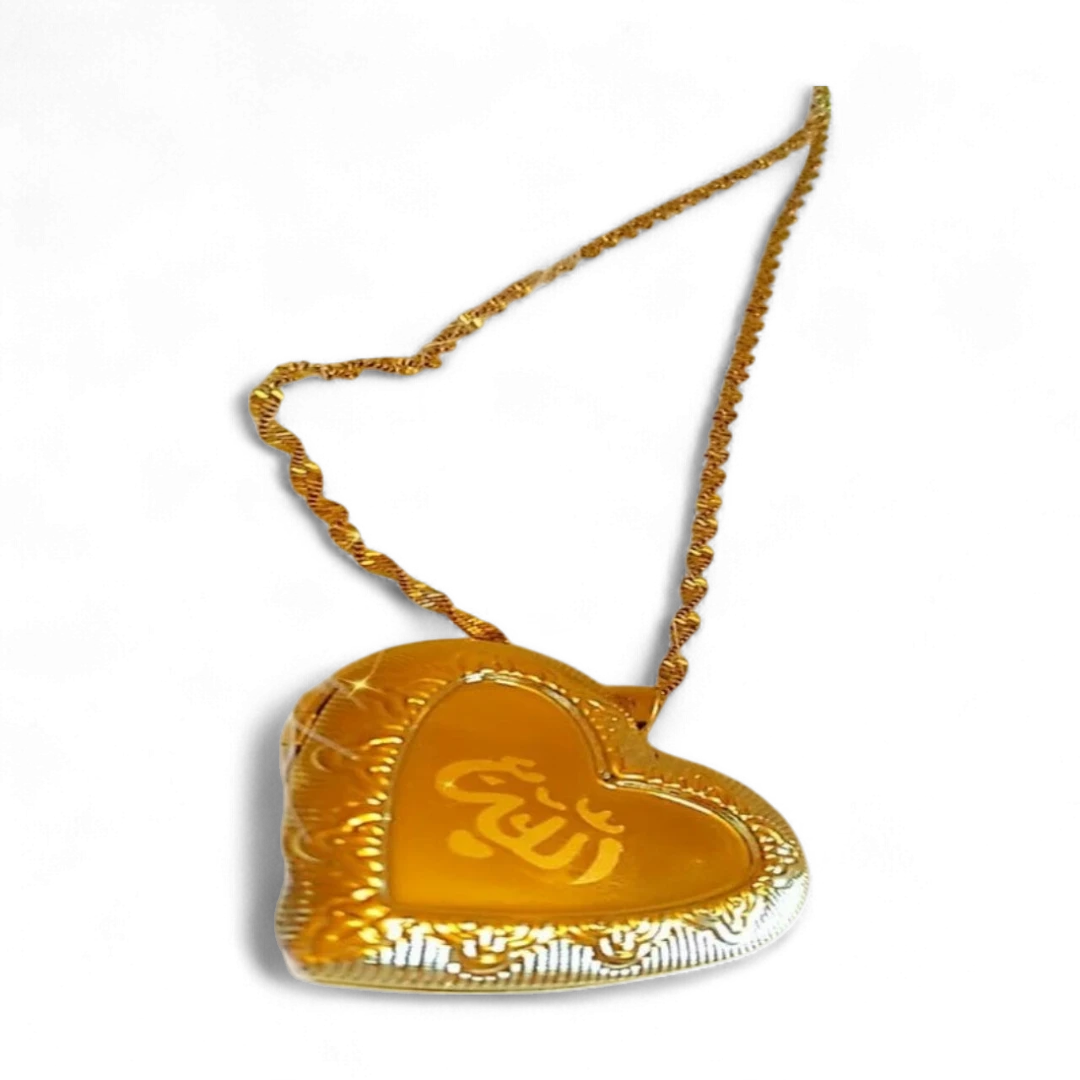 Allah Heart Frame Necklace