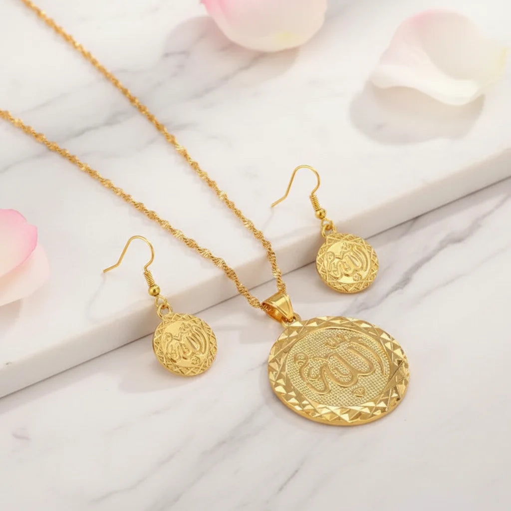 High Quality Allah Set - Gold Plated