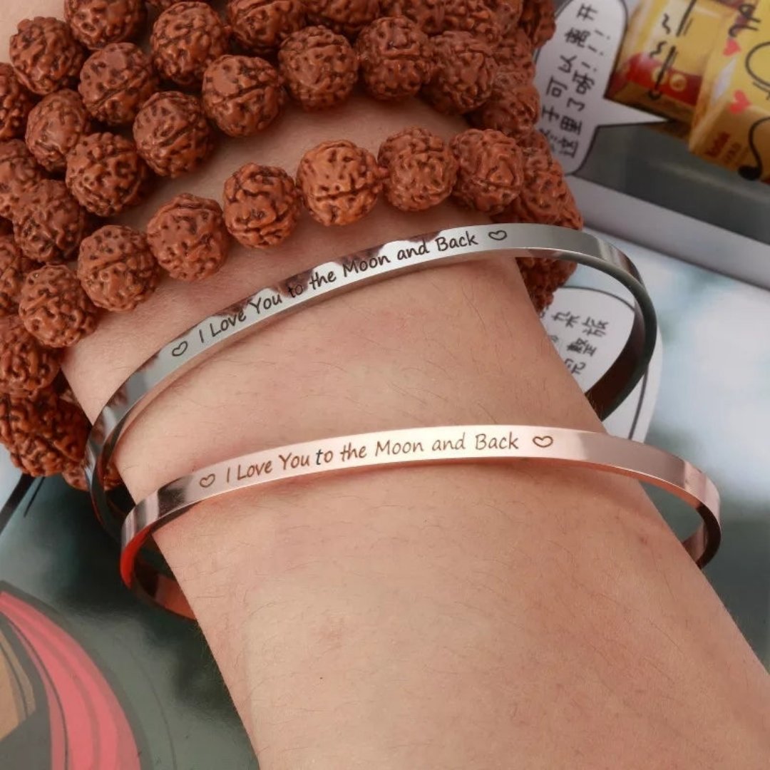 I Love You To The Moon And Back Bracelet - 2 Colors