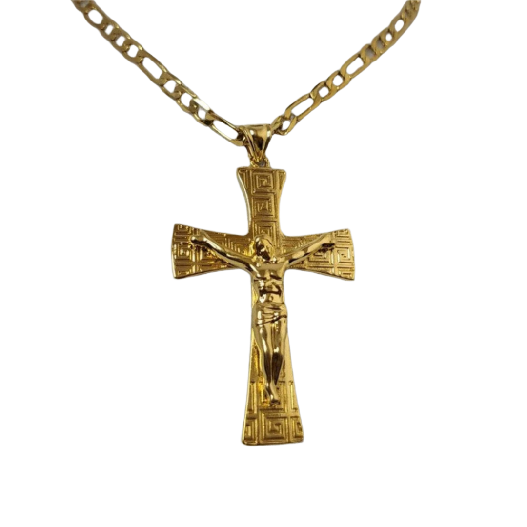 Jesus Cross With Great Pattern Necklace