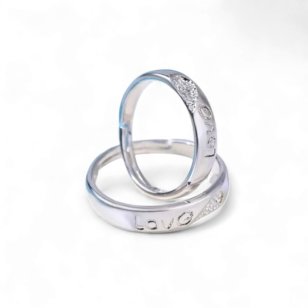 Love Heart Couple Rings
