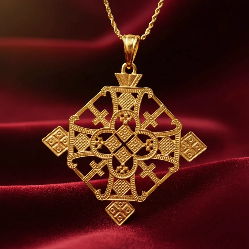 Luxurious Square Crosses Necklace