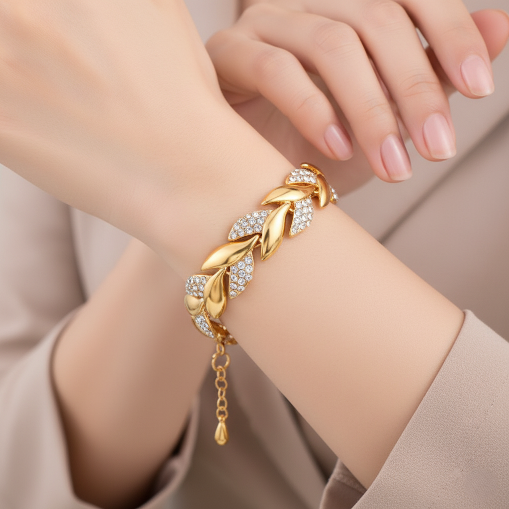 Luxury Braided Leaf Bracelet