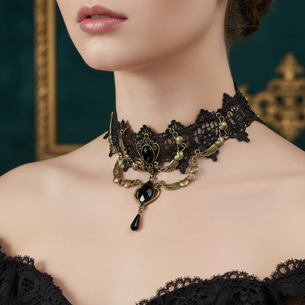Neck Black Necklace - Model 2