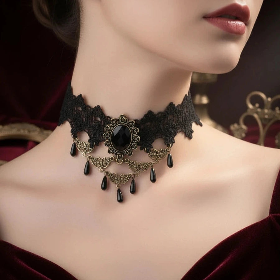 Neck Black Necklace - Model 3