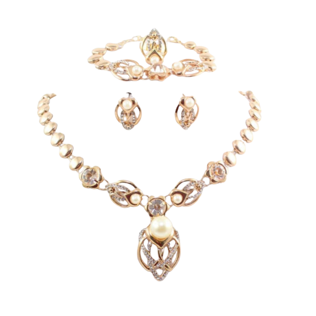 Romantic Crystal Pearl Set