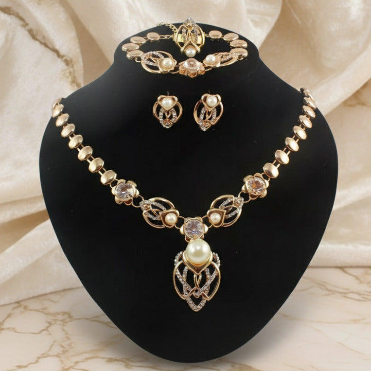 Romantic Crystal Pearl Set