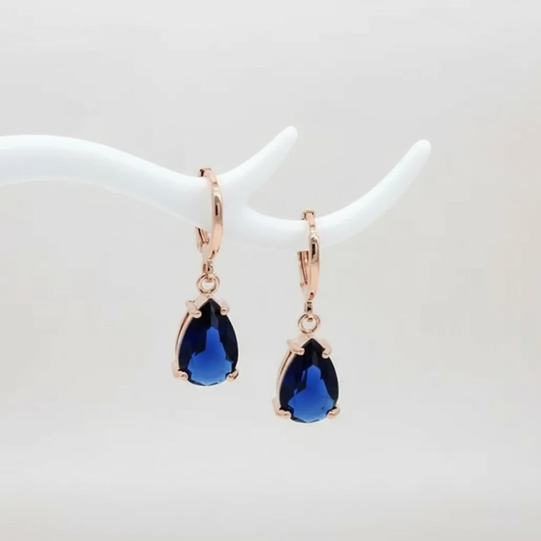 Royal Drop Zircon Earrings