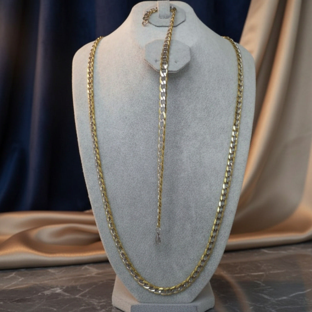 Silver And Gold Braid Jewelry Set - Model 11