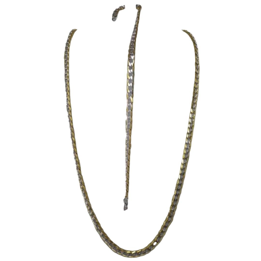 Silver And Gold Braid Jewelry Set - Model 11