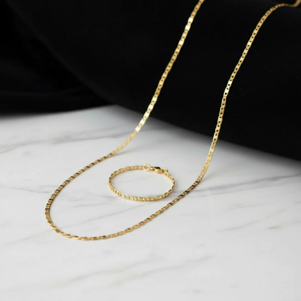 Braided Necklace & Bracelet Set - Model 12