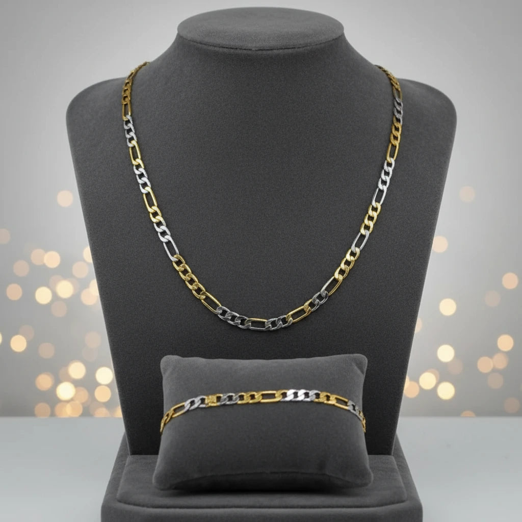 Braided Necklace & Bracelet Set - Model 7