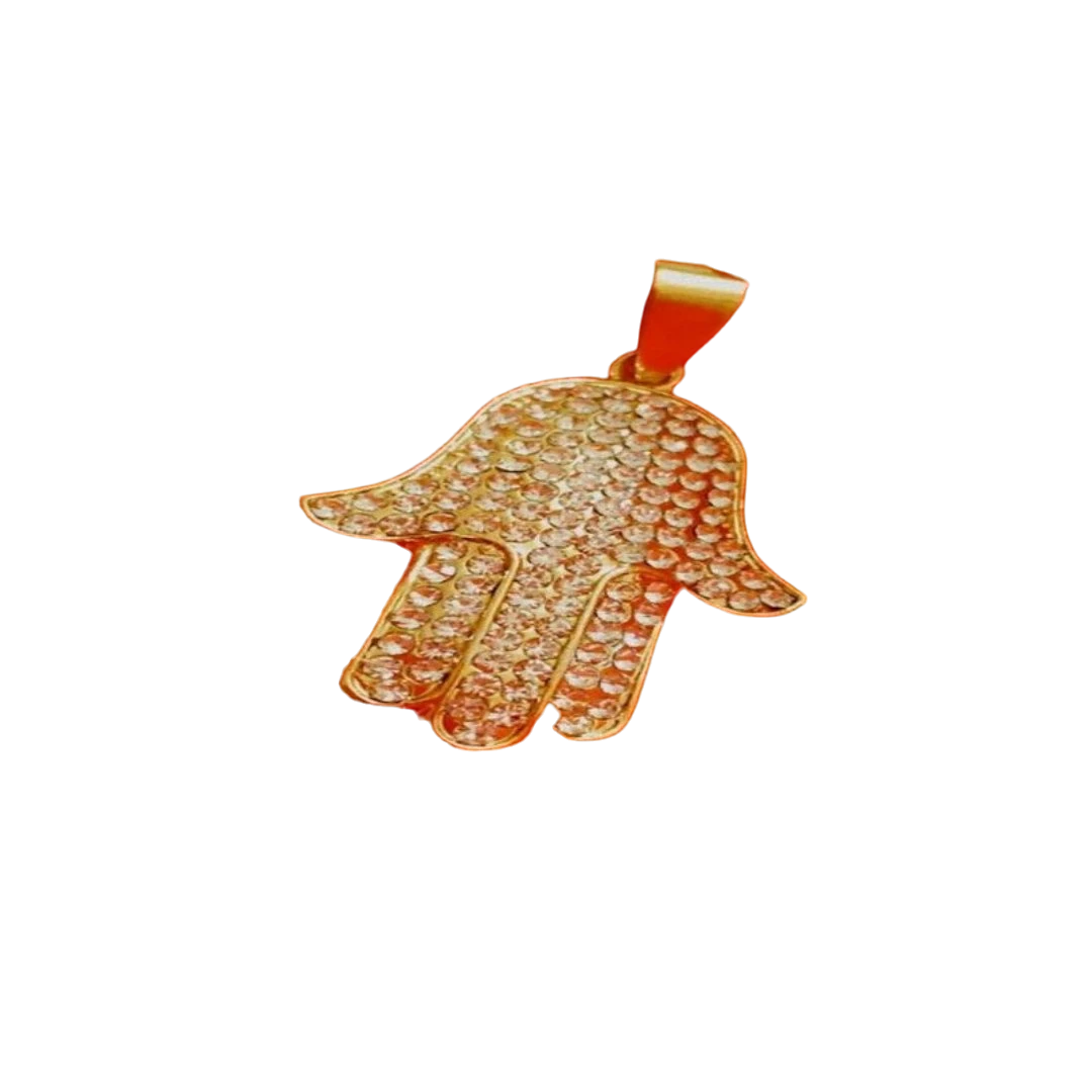Shiny Hamsa Hand Necklace