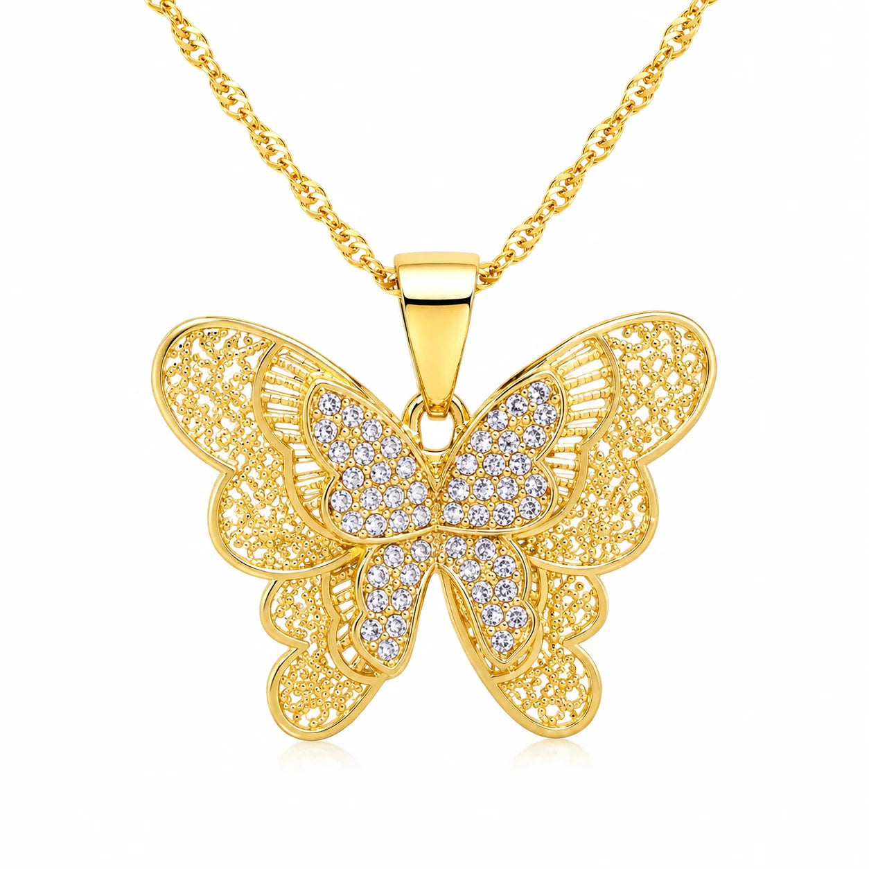 Shiny Butterfly Necklace