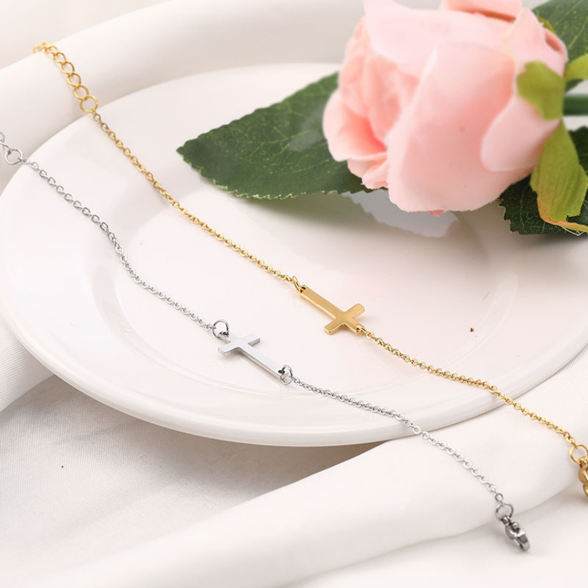 Stainless Steel Cross Bracelet