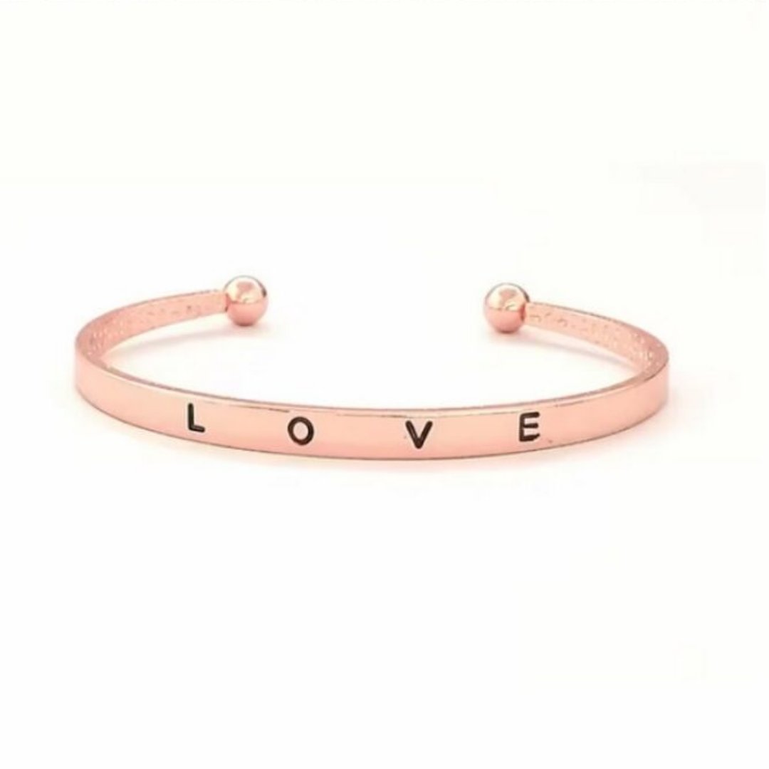 Stylish Engraved Love Bracelet - 3 Colors