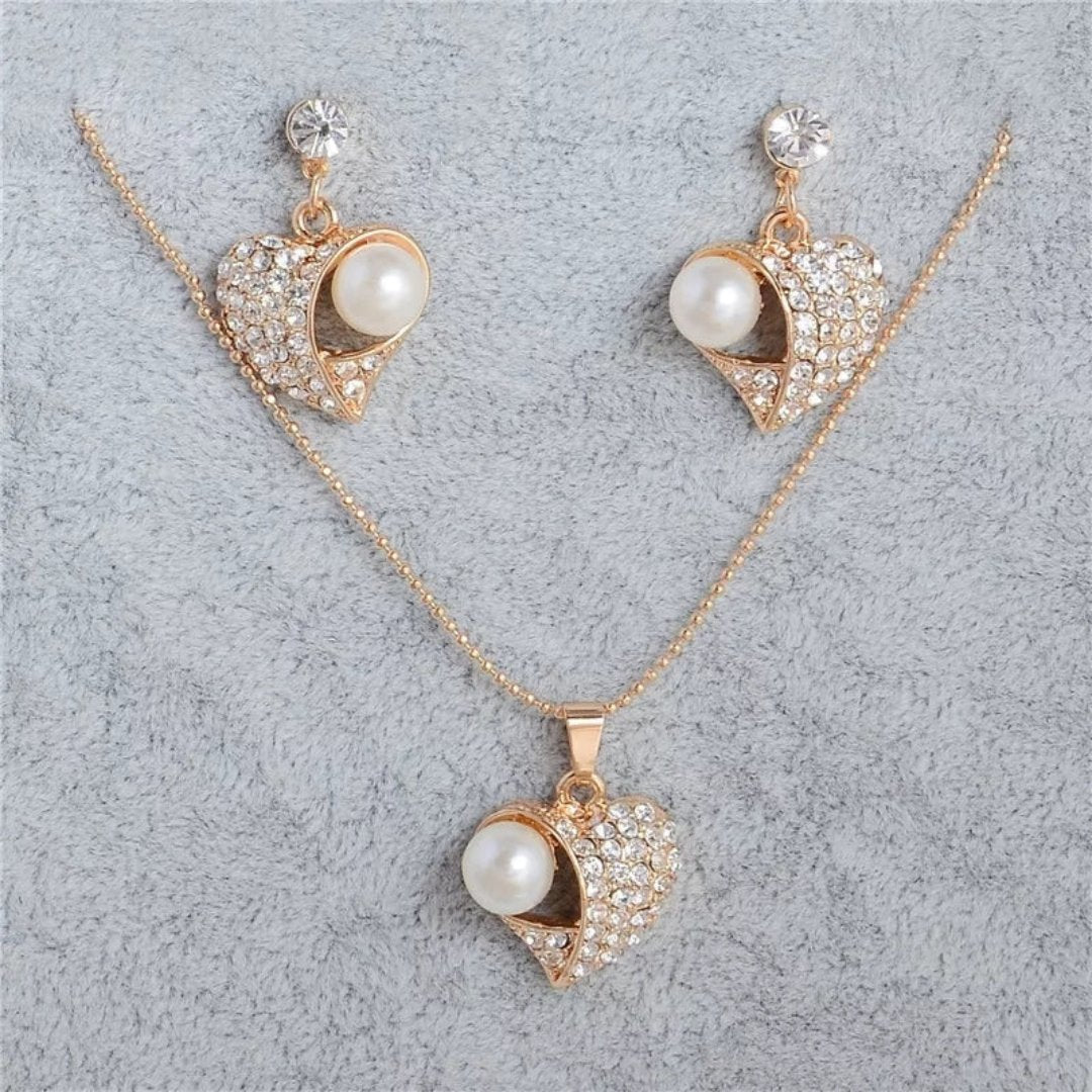 Sweet Heart Pearl Set