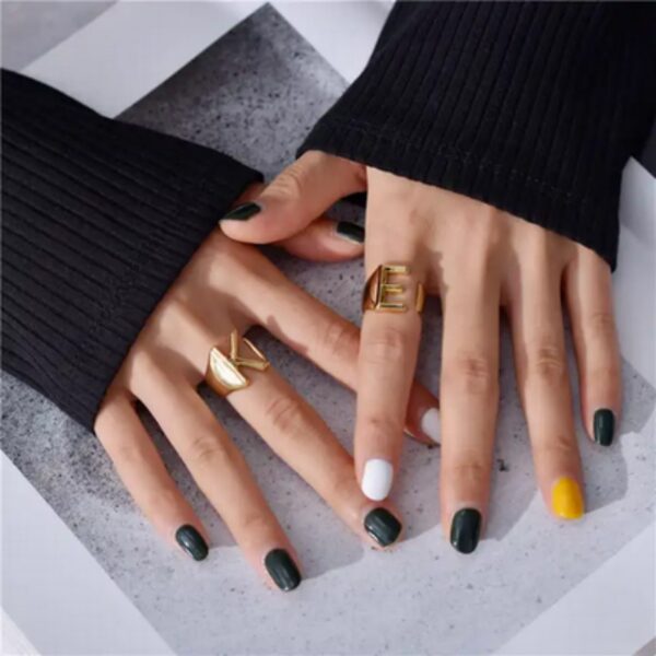 Trendy Initial Ring