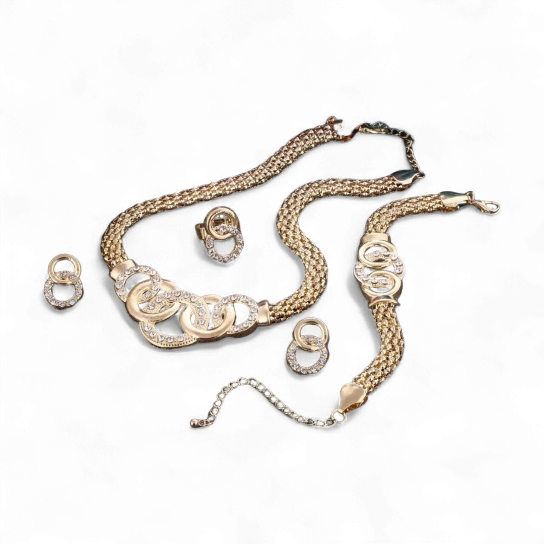 Vintage Crystal Handcuffs Set