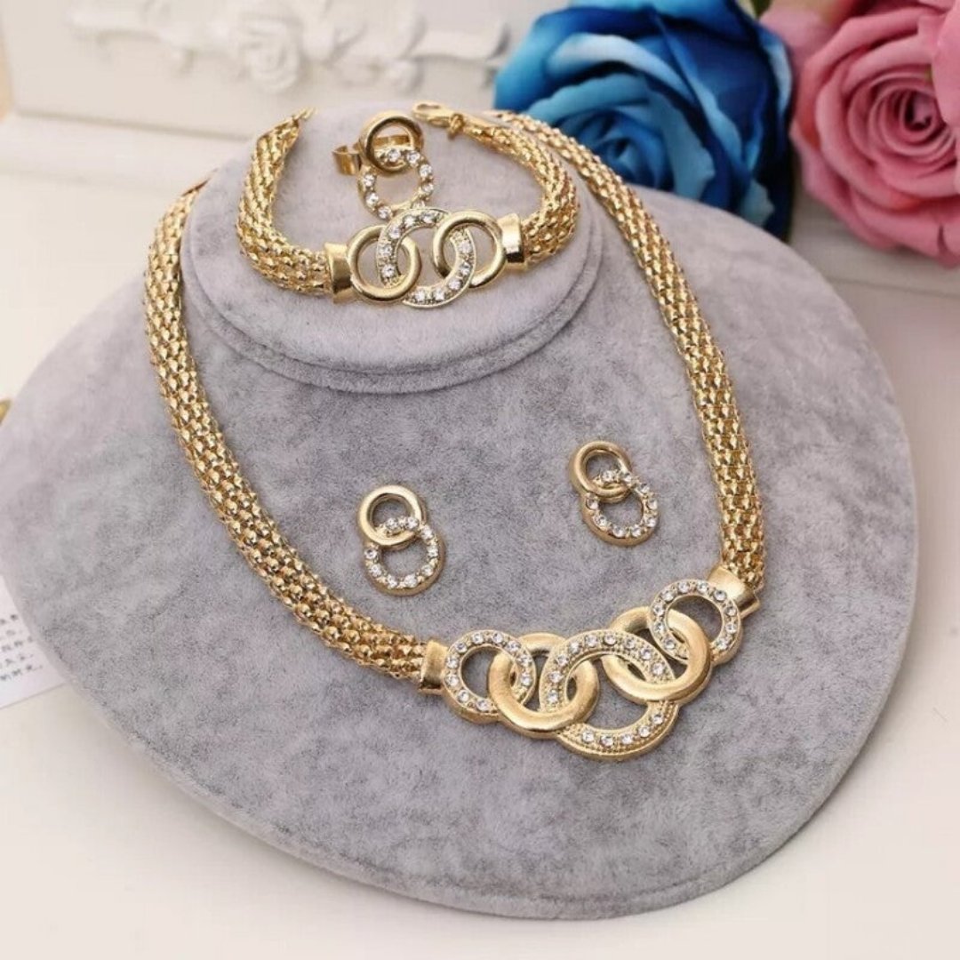 Vintage Crystal Handcuffs Set