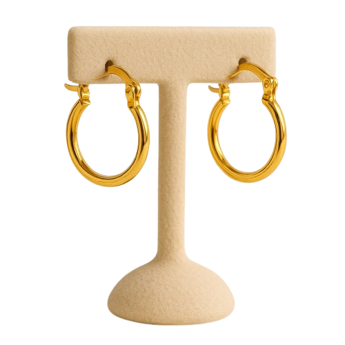 Classic Gold Hoop Earrings - Large