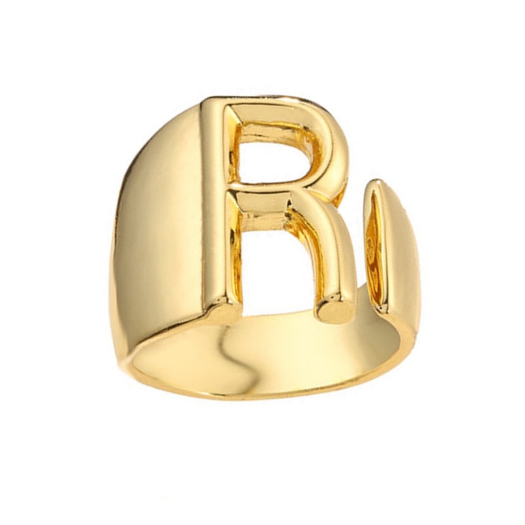 Trendy Initial Ring