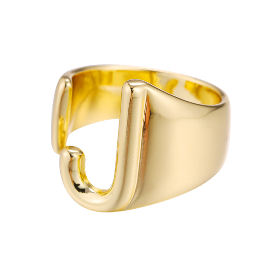 Trendy Initial Ring
