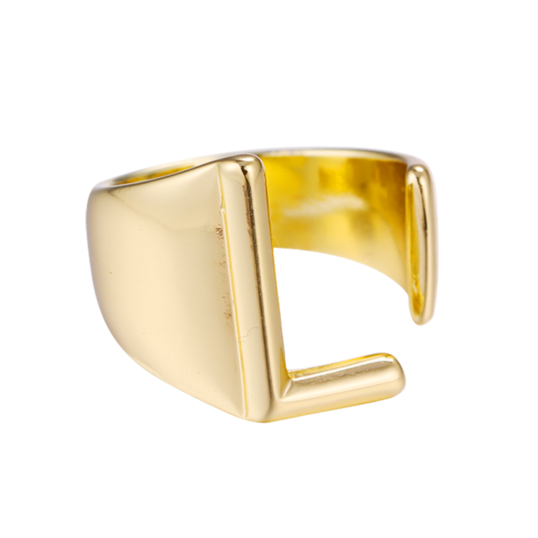Trendy Initial Ring