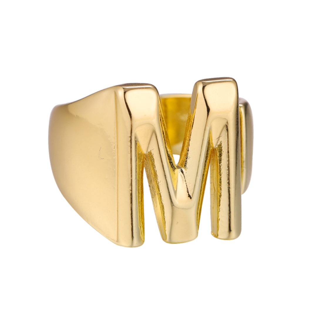 Trendy Initial Ring