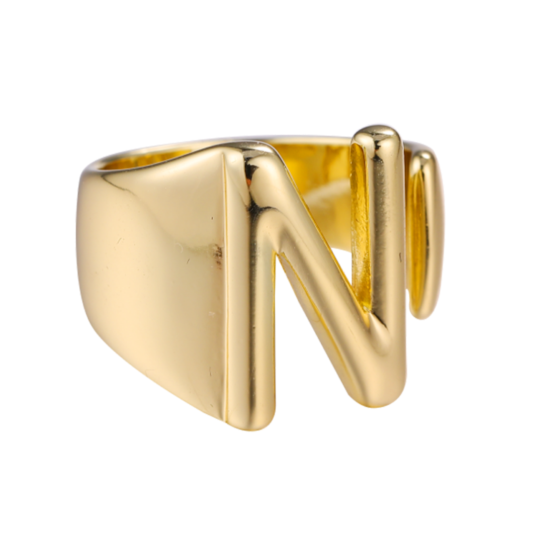Trendy Initial Ring